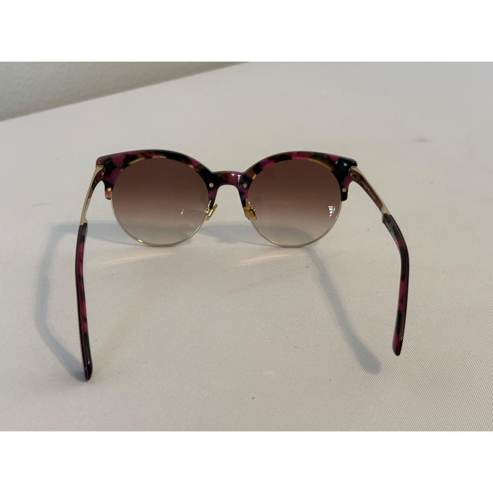 Kate Spade Hello Sunshine Dark Purple Gold Round Gradient Cat Eye Sunglasses - Picture 8 of 15